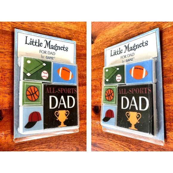 Vintage Ganz Little Magnets for Dad Sports Football Softball Coach Hat 5 Piece - Picture 3 of 12